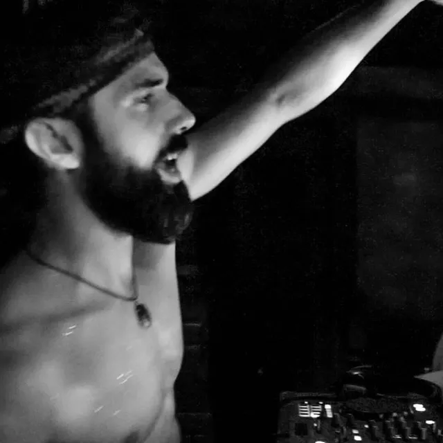 Antonin behind the decks as Onizal